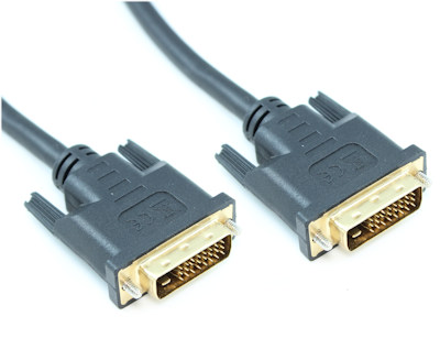 1.5ft DVI-D Dual Link DIGITAL (30 AWG) Male to Male Gold Plated Cable