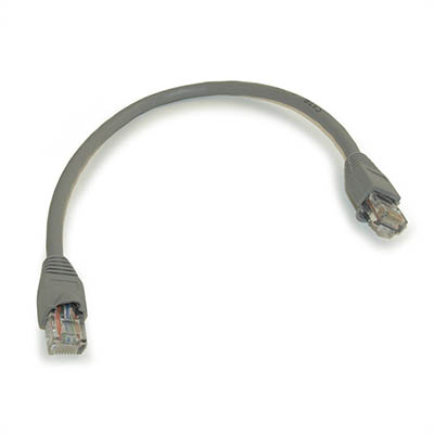 1ft Cat6 Ethernet RJ45 Patch Cable, Stranded, Snagless Booted, GRAY