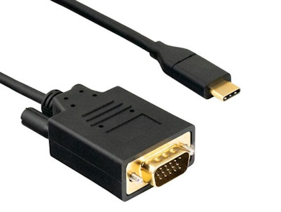 3ft USB 3.1 Type-C Male to VGA (Male) 1920x1200@60Hz Cable