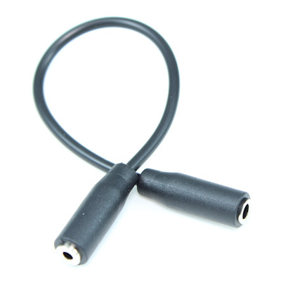 6 inch Adapter Cable: MONO (TS) 3.5mm FEMALE to 2.5mm FEMALE