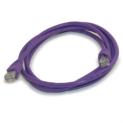 5ft Cat6 Ethernet RJ45 Patch Cable, Stranded, Snagless Booted, PURPLE