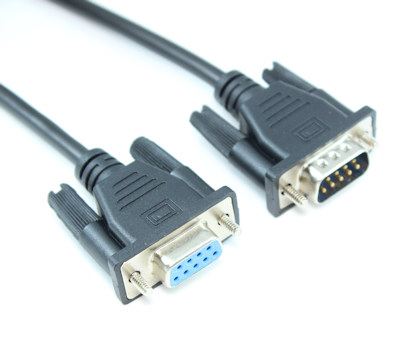 10ft Serial Cable, DB9/DB9 RS232 Male to Female EXTENSION Cable